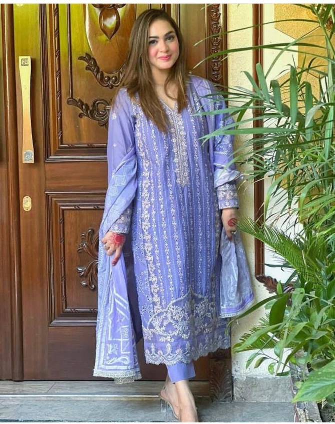 Noor Chikankari Vol 25 By Saniya Cotton Pakistani Suits Catalog